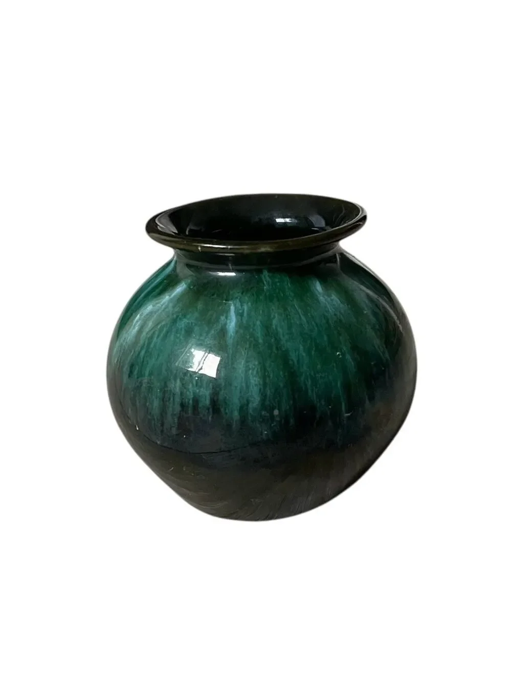 BLUE MOUNTAIN POTTERY Vintage Handmade Ceramic Vase Te Black